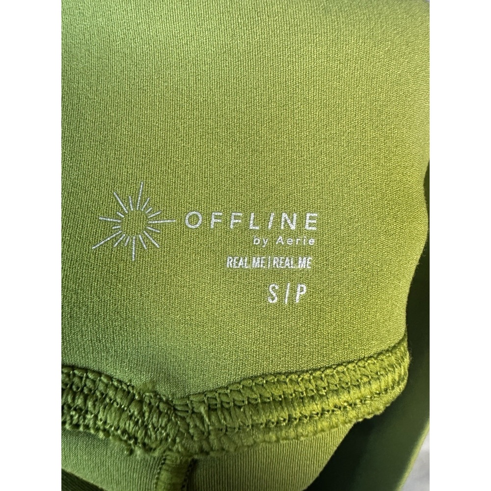 OFFLINE By Aerie Real Me Crossover Flowy Short Small Green - Picture 3 of 4